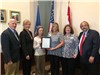 CCSS Staff with Clay County Commissioners recognizing Falls Prevention Awareness